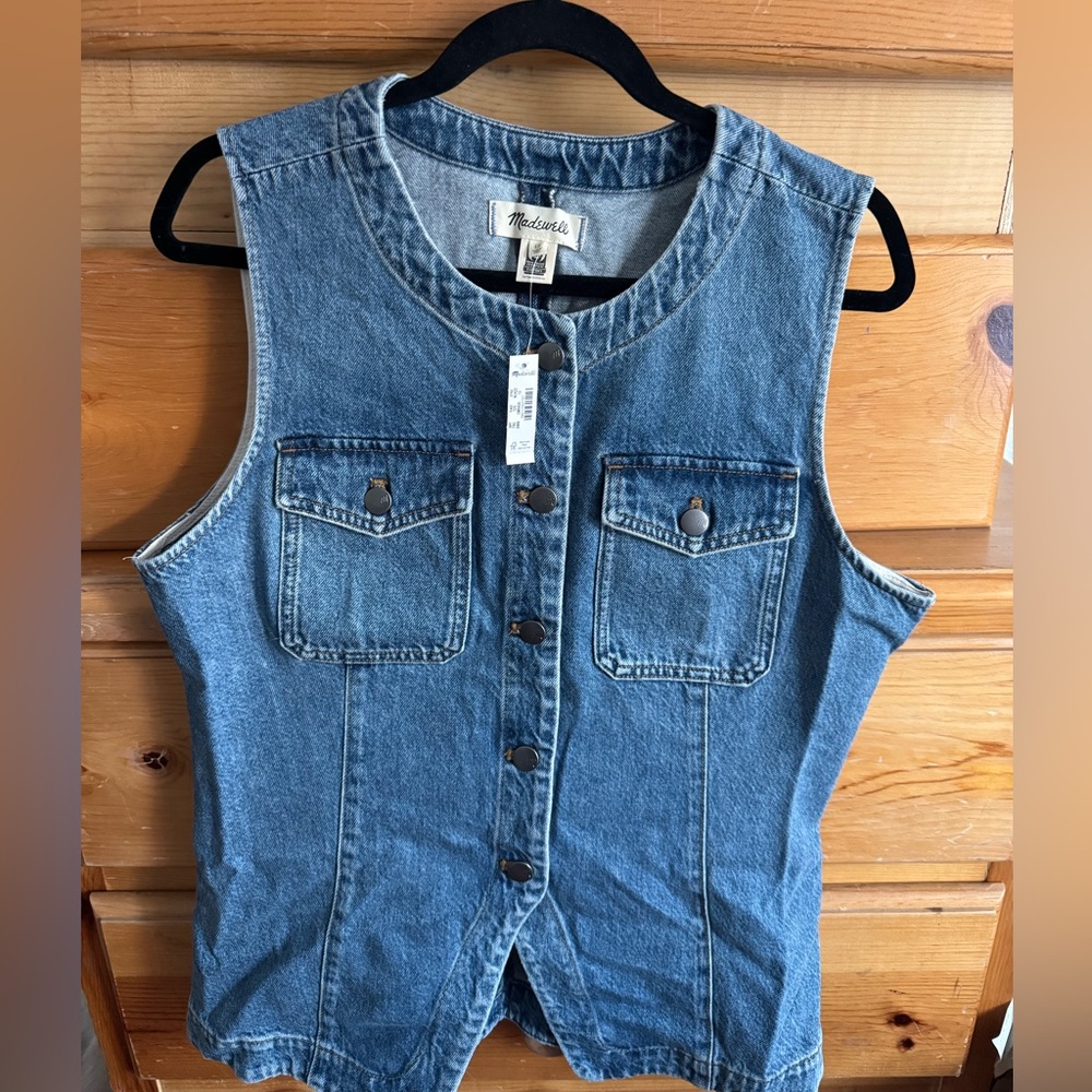 Madewell Blue Denim Vest
